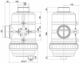 Pièces agricoles - Pièce Pulvérisateur - Filtre d'aspiration 3"M 800 l/min 50 mailles
