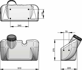 Pièces agricoles - Pièce Pulvérisateur - Réservoir d'eau de rinçage