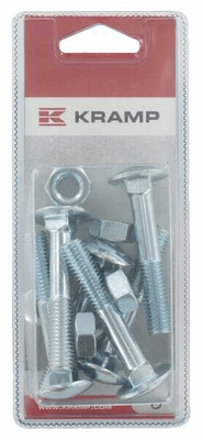 Pièces agricoles - Fasteners - Écrou et boulon M10 x 60 mm, 4,6 (6)