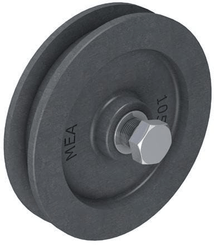 Pièces agricoles - Fasteners - Roue pleine de portail, fonte, 160 mm, libre