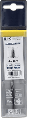 Outils - Outils divers - Foret 4,0 mm HSS-DIN 338-G TURBO STEP