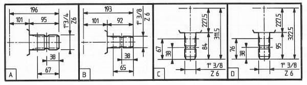 Pièces agricoles - Transmission - Boîtier T-22A 2.42:1