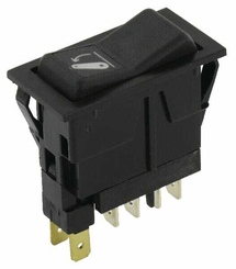 Pièces agricoles - Tracteur pièce origine - Interrupteur à bascule, I-0-(II), marche-arrêt-mom, 10 broches, levage de liaison