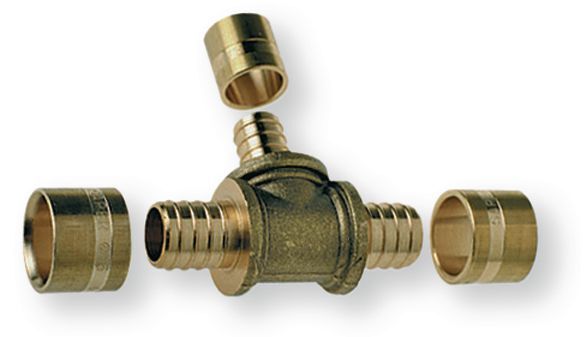 Electroportatif - Electroportatif divers et accessoires - Raccord en T inégaux pour 3 tube PER 13x16 - 10x12 - 10x12mm (par 1)