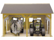 Hangar en bois pour 2 tracteurs