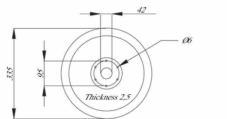 Pièces agricoles - Machines - Disque Lemken D335/43x2,5