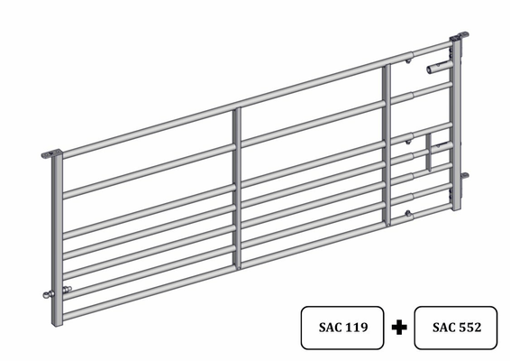 Materiels - Cage de contention - PACK DE 14 PANNEAUX 7 LISSES PETIT BETAIL L.3/4M EMBOITEE