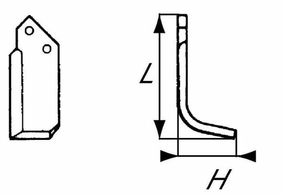 Pièces agricoles - Travail du sol - Lame de fraise G. Nibbi