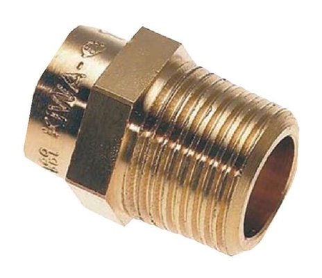 Pièces agricoles - Hydraulique - Mamelon en laiton 1/2"Fx22mm