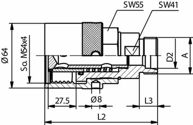 Pièces agricoles - Hydraulique - Coupleur à visser mâle 30S