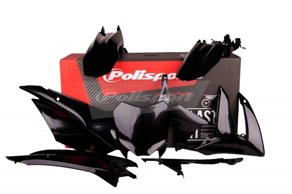 Pièces Quad & Motos - Plastiques - Kit plastique POLISPORT noir Honda CRF110F