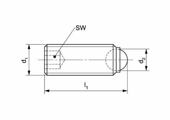 Pièces agricoles - Fasteners - Vis serrage à bille M10x12, t. A