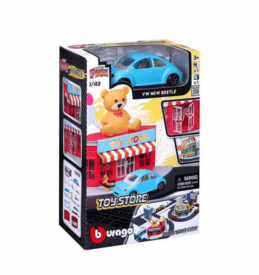 Loisirs - Jouets - Magasin de jouets en ville avec 1 voiture 1:43