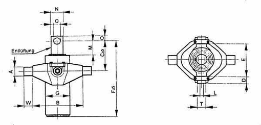 Pièces agricoles - Hydraulique - Vérin télescopique 4T-2 exten.