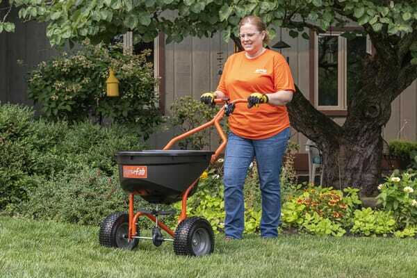 Pièces agricoles - Jardin et forêt pièce adaptable - Épandeur d'engrais avec bouton poussoir 50 kg