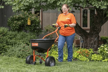 Pièces agricoles - Jardin et forêt pièce adaptable - Épandeur d'engrais avec bouton poussoir 50 kg