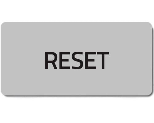 Pièces agricoles - Electricité - Autocollant "RESET"