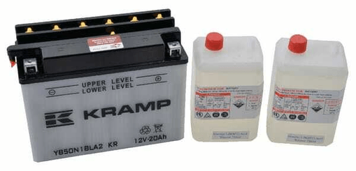 Pièces agricoles - Eclairage - Batterie 12V 20Ah 265A avec pack d'acide Kramp
