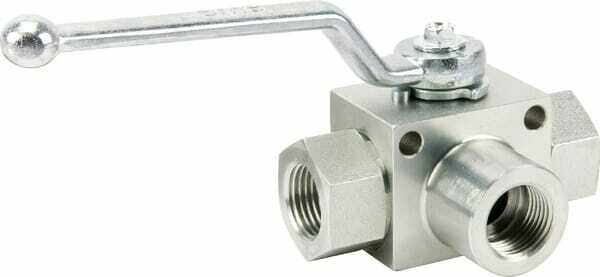 Pièces agricoles - Hydraulique - Vanne à bille 3/2-L - 1/2"BSP