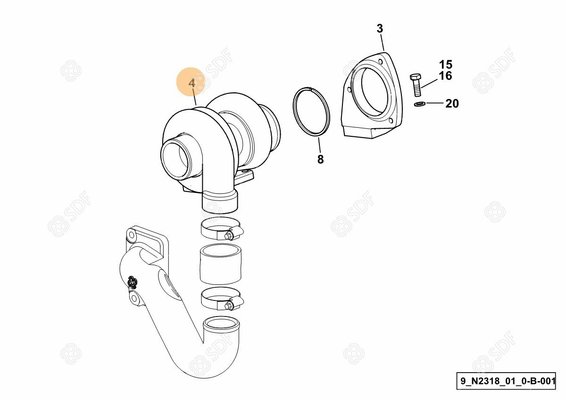 Pièces agricoles - Pieces moteur - TURBO COMPRESSEUR