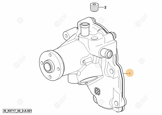 Pièces agricoles - Pieces moteur - POMPE A EAU