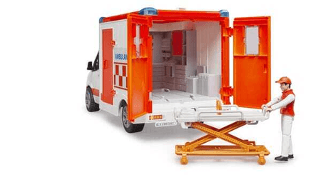 Loisirs - Jouets - Ambulance MB Sprinter avec chauffeur et module son et lumière