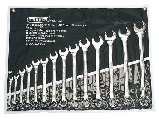 Pièces Quad & Motos - Outillage - Jeu de clés mixtes en pouces DRAPER 14pcs