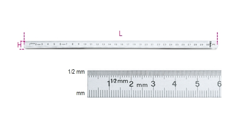 Pièces Quad & Motos - Outillage - Réglet flexible BETA 150mm acier inoxydable