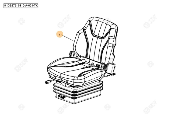 Pièces agricoles - Sieges et composants - PNEUMATIC SEAT
