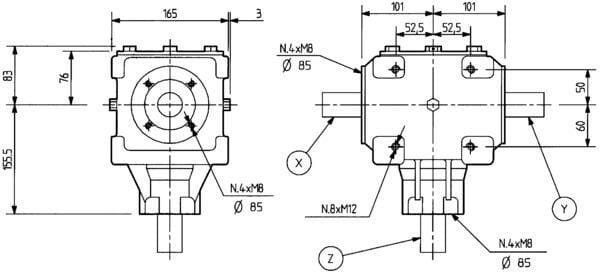 Pièces agricoles - Transmission - Boîtier T-27A