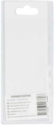 Pièces agricoles - Eclairage - Cosse plate femelle, bleue 6,3x0,8mm - 1,5-2,5mm² (6)