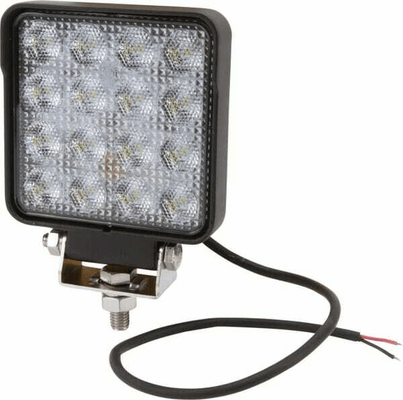 Pièces agricoles - Eclairage - Phare de travail LED 25W, 3040lm,carré 25W 2500lm, 10/30V, 108x48x108mm faisceau large 16 LED Kramp