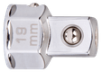 Adaptateur douilles 1/2" sur clé mixte à cliquet 19mm
