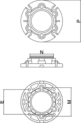 Pièces agricoles - Roulements - Bride moteur GMR063 90B5 + 80B5