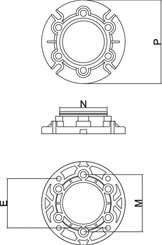 Pièces agricoles - Roulements - Bride moteur GMR063 90B5 + 80B5