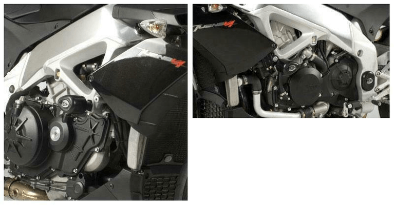 Pièces Quad & Motos - Equipement véhicule - Tampons de protection R&G RACING Aero noir Aprilia Tuono V4/R