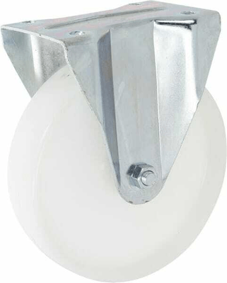 Pièces agricoles - Outils atelier - Roue fixe roulement en polyamide Ø200x50mm, Fixation de plaque: 145x110mm Load: 220kg, Ro-Carr
