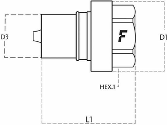 Pièces agricoles - Hydraulique - Coupleur mâle VVM 3/8 BSP