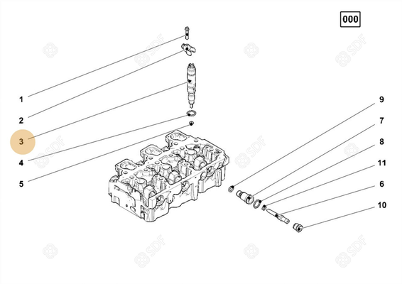 Pièces agricoles - Pieces moteur - injecteur complet