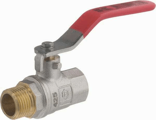 Pièces agricoles - Hydraulique - Vanne à bille BSP femelle/mâle 1/2" + poignée SS