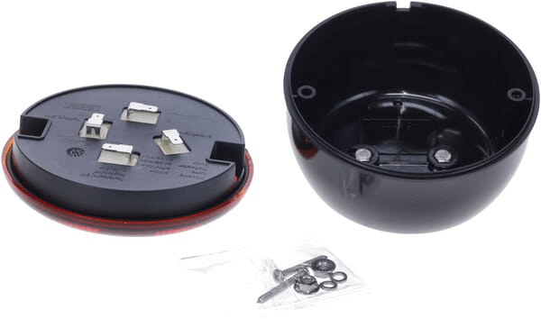 Pièces agricoles - Eclairage - Feu arrière multifonction LED, rond, 12-24V, Ø 140mm, «hamburger», Kramp