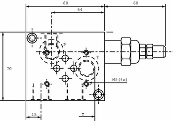 Pièces agricoles - Hydraulique - Plaque de base PBL6/VMP38