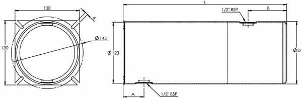 Pièces agricoles - Hydraulique - Reservoir 1 litres