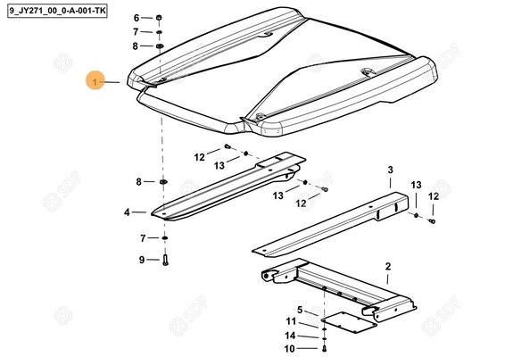 Pièces agricoles - Cabine et structure - tettuccio parasole