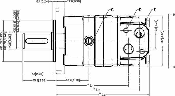 Pièces agricoles - Hydraulique - Moteur Orbit Cardan Ø32, Sta