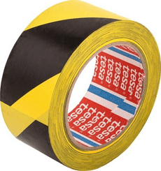 Chimie - Chimie divers - Ruban de signalisation de danger, marquage au sol, noir/jaune, 33m x 50mm Tesa®
