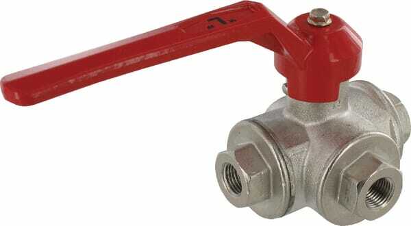 Pièces agricoles - Hydraulique - Vanne bois.sph.3v. L 1/4" f/f