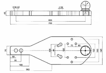 Pièces agricoles - Tracteur pièce adaptable - Barre inférieur K80
