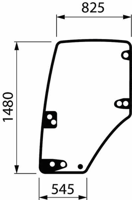 Pièces agricoles - Tracteur pièce origine - Vitre de porte CNH