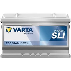 Pièces agricoles - Eclairage - Battery 12V 74Ah 750A E38 VARTA Dynamic SLI